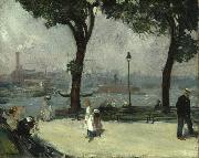 William Glackens East River Park oil on canvas